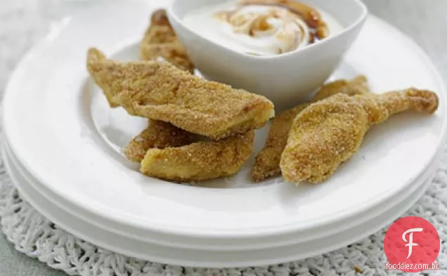 Tiras de frango crocantes