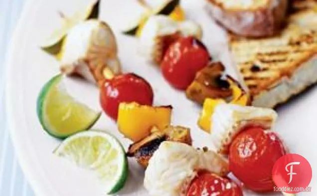 Kebabs De Peixe Com Legumes
