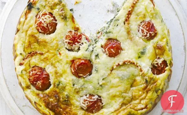 Espinafre e pimenta do reino frittata