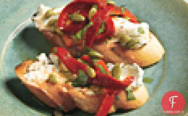 Queijo de cabra com Chipotle e pimenta vermelha assada