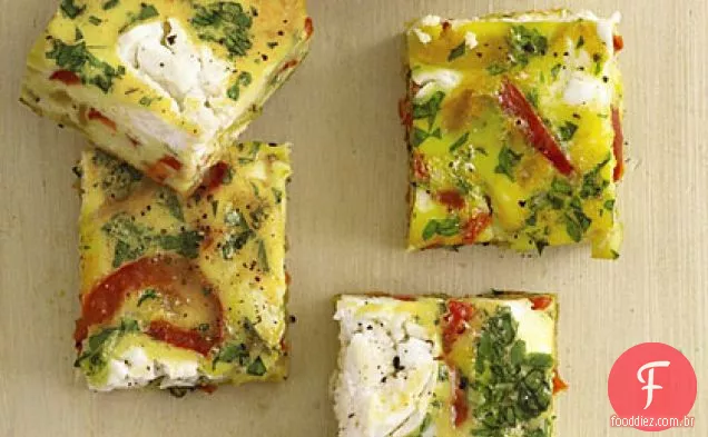 Pimenta Vermelha Frittata Quadrados
