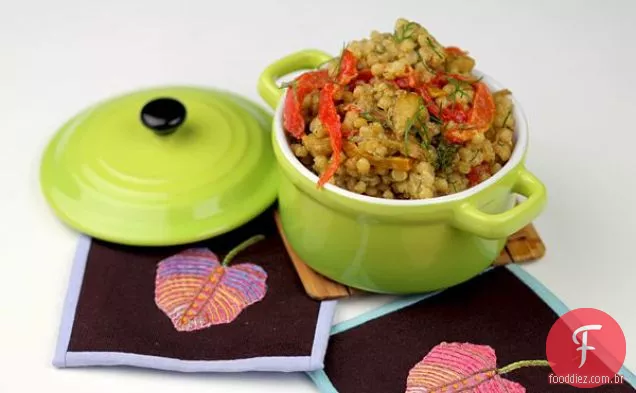 Risoto De Cuscuz Israelense Com Pimentão Assado