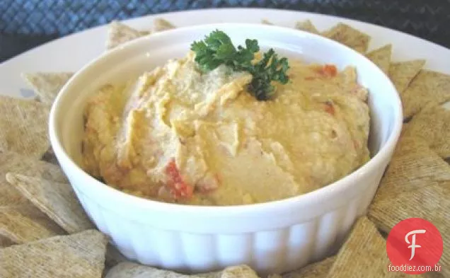 Alho Assado E Hummus De Pimenta Vermelha