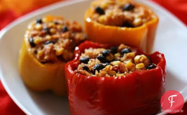 Fogão Lento Vegetariano Recheado Pimentão Receita