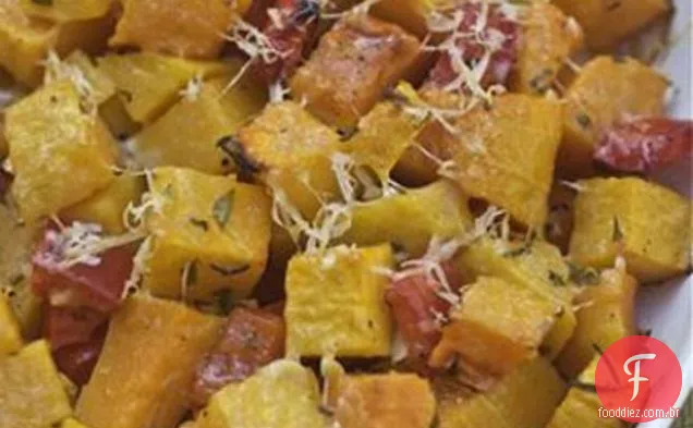Abóbora E Caçarola De Pimenta Vermelha