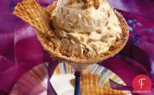 Pecan-Caramelo Crunch Sorvete