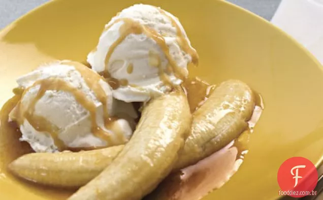 Tequila-Bananas Flambadas Com Sorvete De Coco