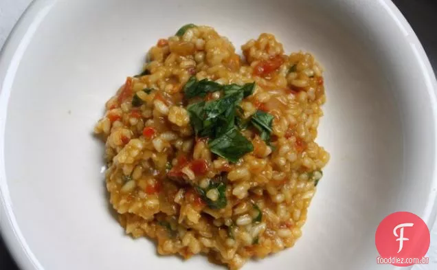 Risoto De Pimenta Vermelha Esfumaçada Com Pimentón