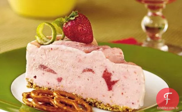 Torta De Sorvete De Morango Com Limão