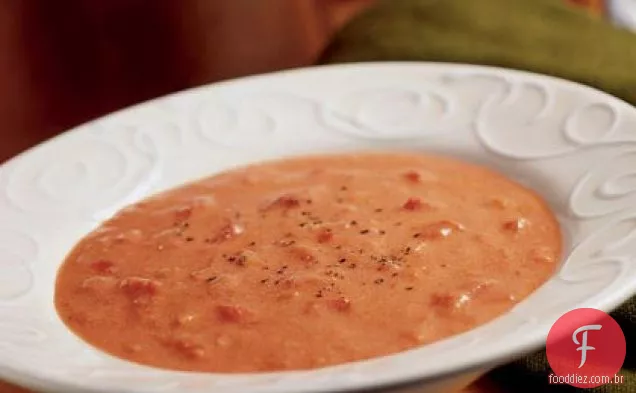 Sopa de pimenta vermelha assada de Jan
