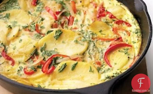 Tortilla Espanhola Com Pimentão