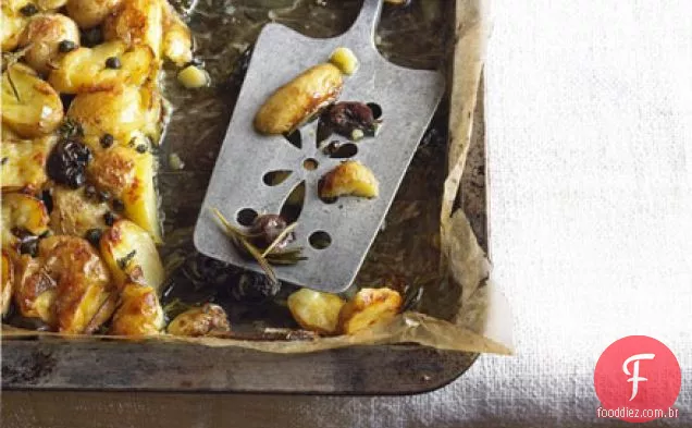 Batata nova crocante assar