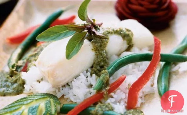 Peixe Curry Verde Tailandês