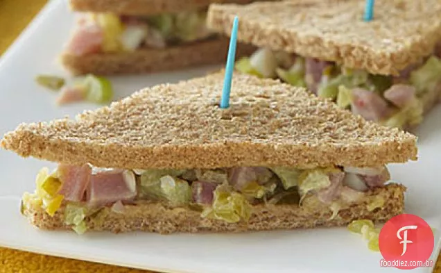 Mini Sanduíches De Presunto-Salada