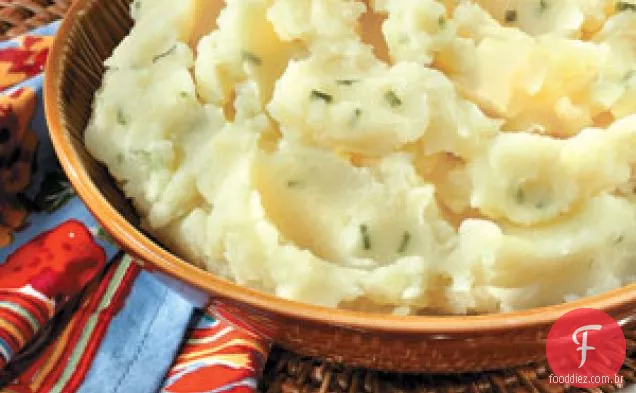 Purê De Batatas Assadas Com Alho