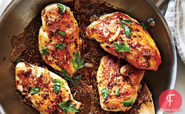 Frango com molho de mel e cerveja