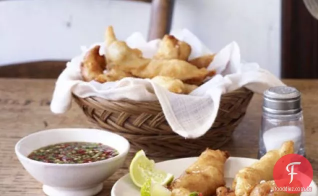 Único goujons com molho tailandês