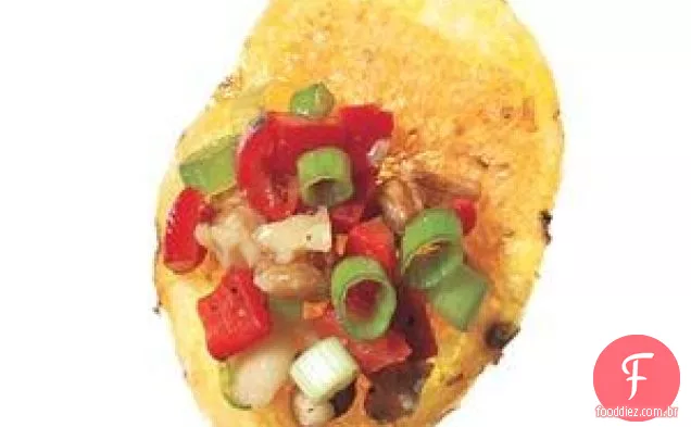 Canapés De Pimenta Vermelha Assada