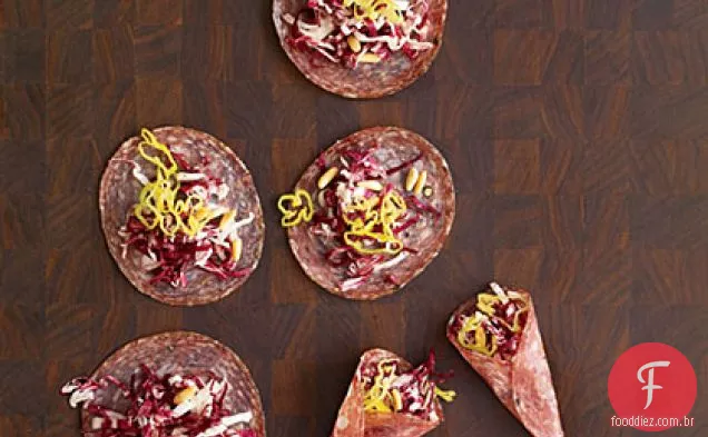 Pacotes Soppressata com Radicchio e queijo de cabra