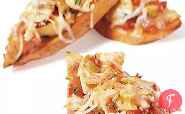 Alcachofra e pimenta vermelha Bruschetta