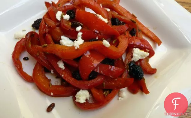 Pimenta Vermelha Refogue Com Passas E Sementes De Erva-Doce