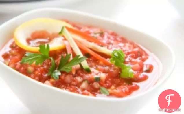 Sopa de pimentão vermelho de Art Smith