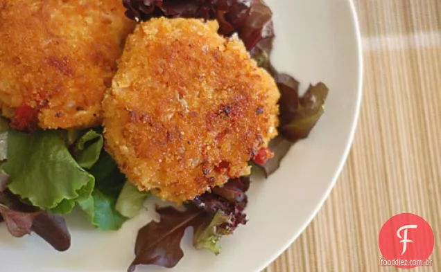 Bolos De Risoto De Pimenta Vermelha Assada