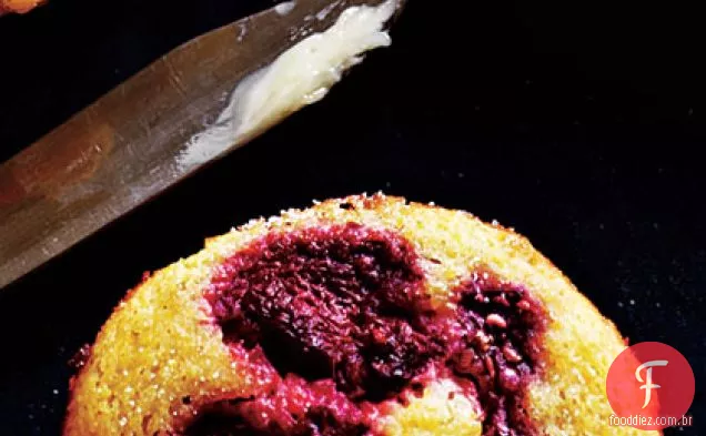 Muffins De Framboesa-Fubá