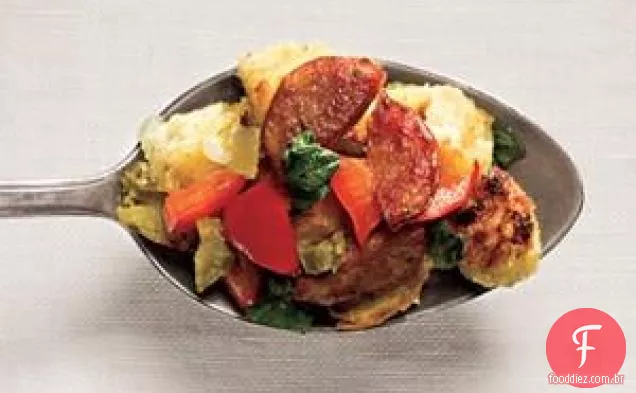 Recheio De Andouille E Pimentão