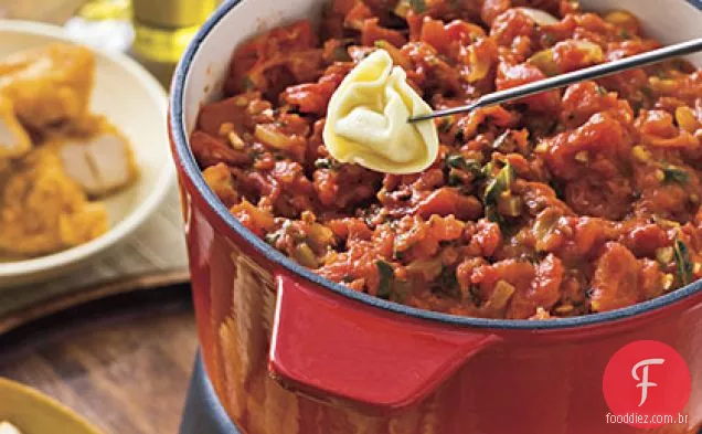 Fondue de tomate e erva
