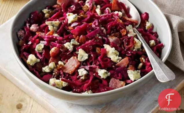 Salada de repolho vermelho