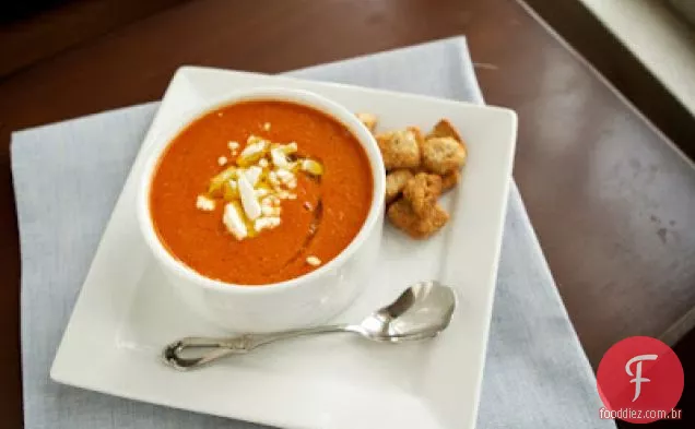 Sopa De Pimenta Vermelha Assada