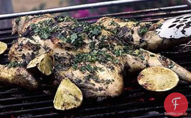 Frango com limão e coentro