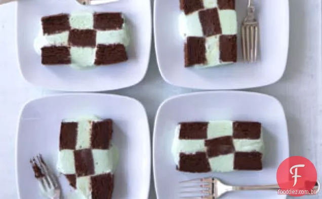 Frozen Mint Chocolate Checkerboard