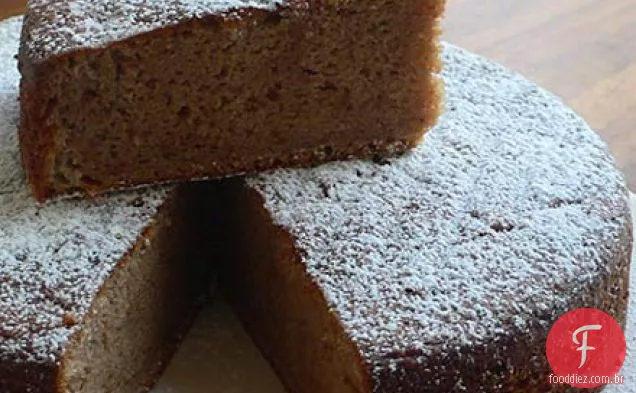 Bolo de limão, crème fraîche e castanha