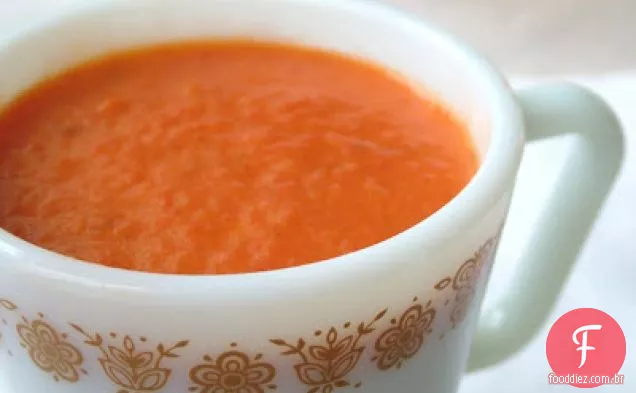 Pimenta Vermelha Assada E Sopa De Tomate