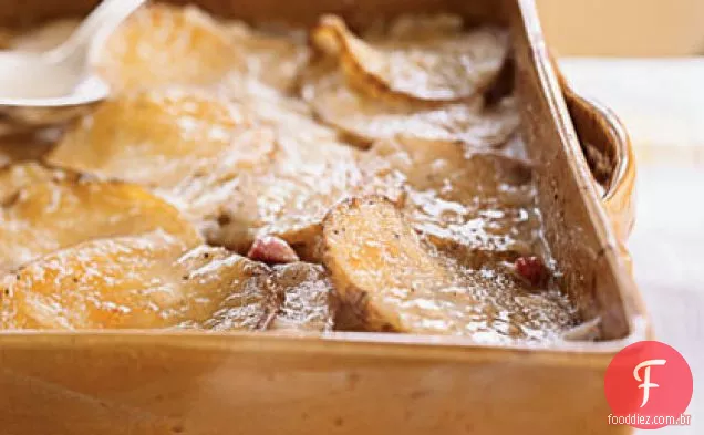 Presunto e gratinado de batata Gruyère