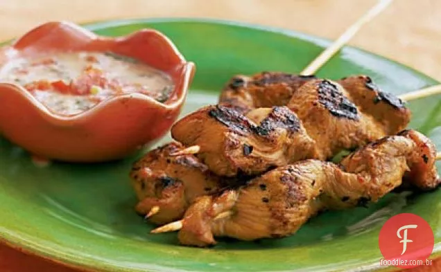 Boka Dushi (Kebabs De Frango Holandês Da Índia Ocidental)