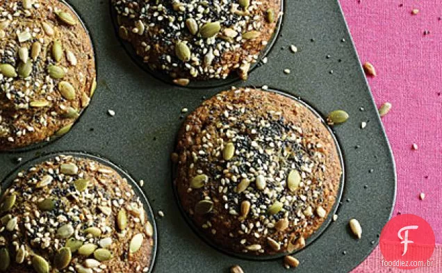 Muffins De Data De Banana De Mil Sementes