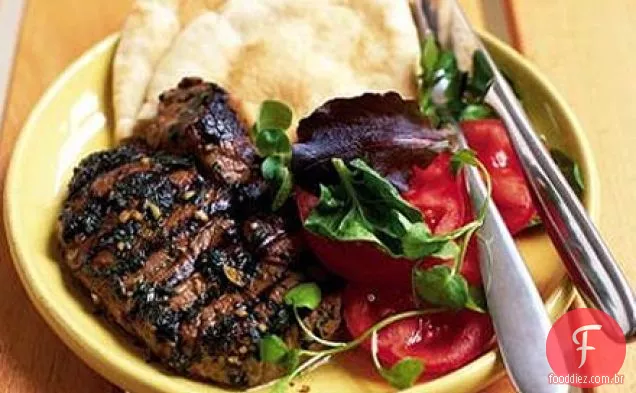 Churrasco menta alho cordeiro