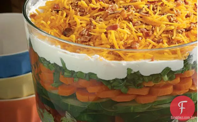 Salada em camadas do 7º céu
