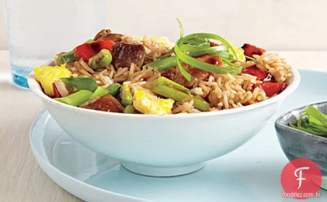 Arroz Frito de porco rápido e fácil