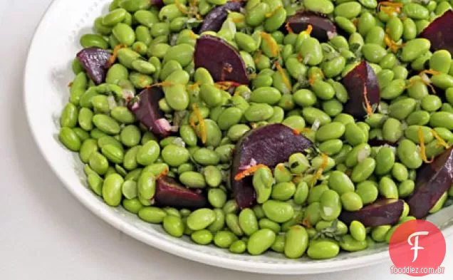 Salada de beterraba e feijão picante