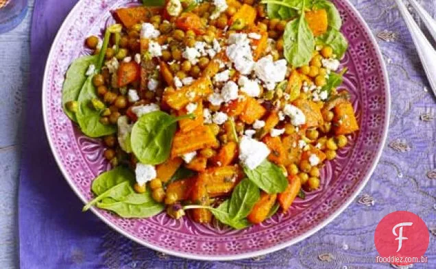Salada de menta, pistache e feta