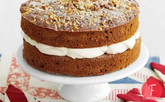 Bolo de café e nozes