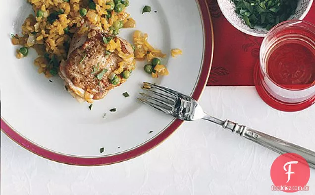 Frango e arroz ao estilo latino
