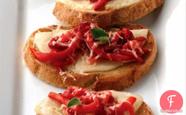 Crostini De Pimenta Vermelha Assada
