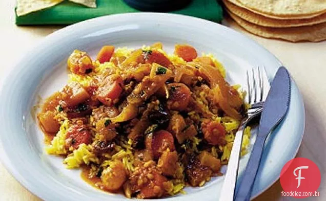 Fácil ervilhas lentilha curry