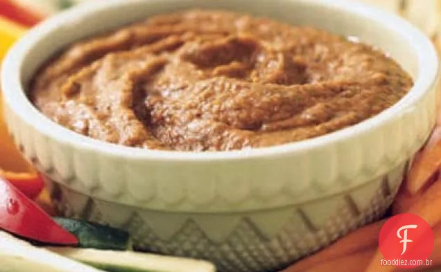 Pimenta vermelha assada e molho de feijão Cannellini