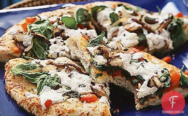 Mini Pimenta Vermelha-Pizza De Cogumelos